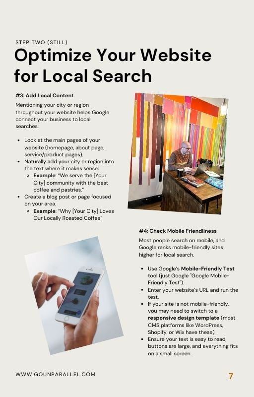 Use local terms and places to improve local search